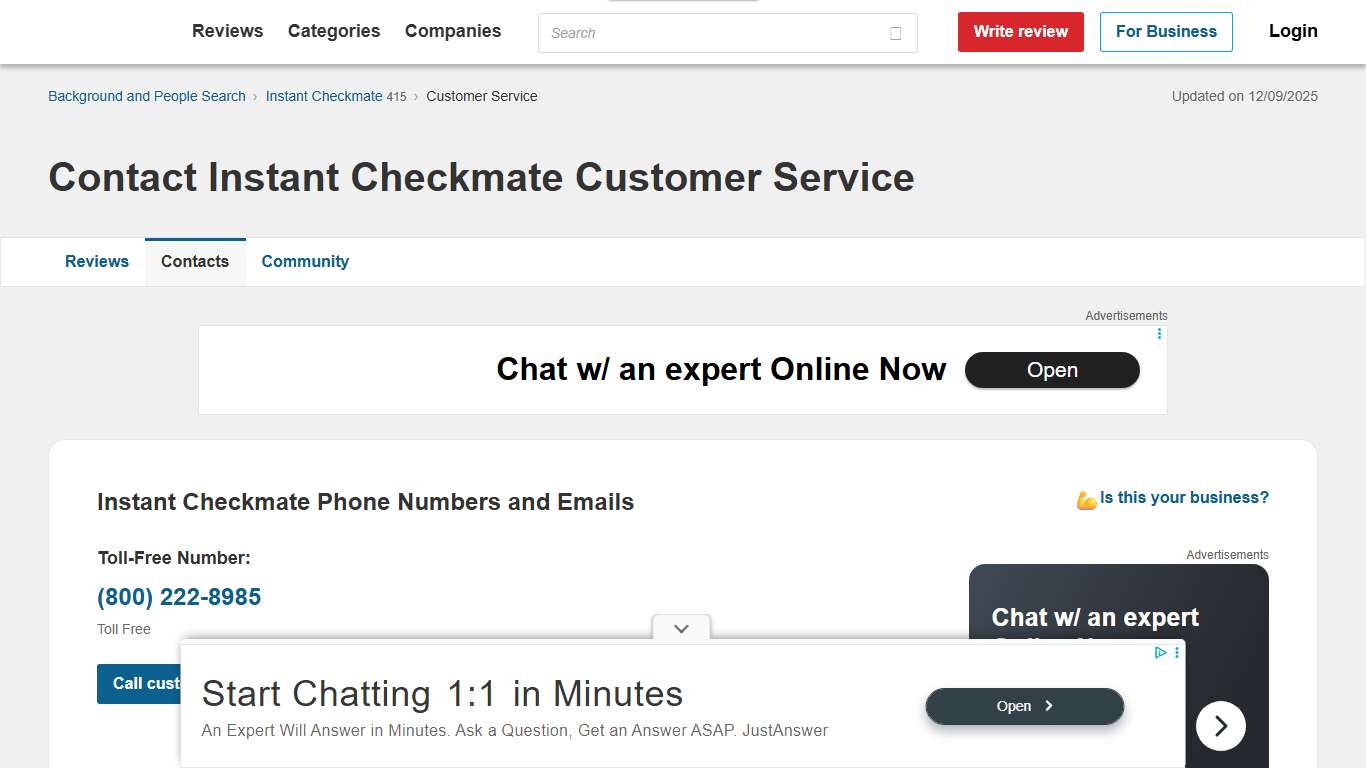 Instant Checkmate Customer Service Phone Number (800) 222-8985, Email, Help Center